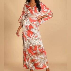 ✨Beautiful bohemian kimono style dress worn once from Lulu’s✨ FREE SHIPPING ✨